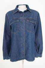 camisa jeans renner feminina azul