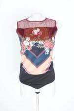 body antix feminino estampado com tule