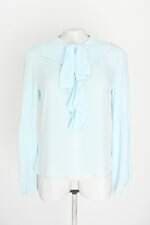 blusa manga longa wax collection feminina azul com jabô