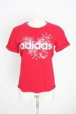 camiseta esportiva adidas feminina vermelha com silk