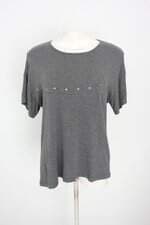 blusa rovitex feminina cinza com aplique