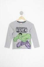 camiseta manga longa marvel kids cinza com silk