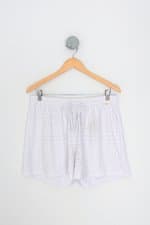 shorts feminino branco com transparência