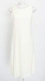 vestido yessica feminino off white com bordado e forro