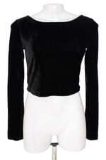 blusa cropped costume feminina preta