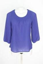 blusa banana republic feminina azul com transparência