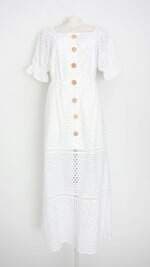 vestidolovlity feminino branco com aplique e forro