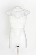 top cropped dzarm feminino bege com franzido