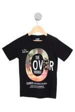 camiseta kids public side preta com silk