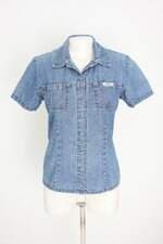 camisa jeans kayo's feminina azul