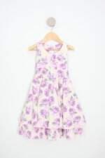 vestido kids floral com forro