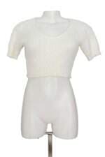 Cropped Tricô Mundo Lolita Feminino Off White 