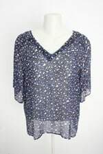 blusa citwar feminina estampada com aplique e transparência