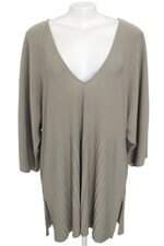 blusa Zara feminina verde com plissado