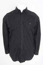 camisa tommy hilfiger masculina preta