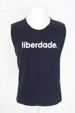 regata masculina azul com silk