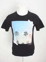 camiseta zara masculina preta com silk