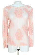 blusa Renner feminina rosa com bordado e transparência