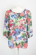 blusa bonprix feminina estampada com transparência