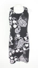 vestido ronnie nicole feminino preto estampado