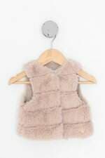 colete paola bimbi kids marrom com forro