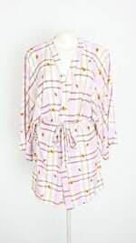 robe lov feminino estampado com faixa na cintura