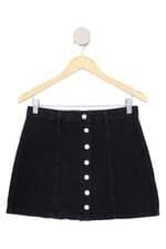 saia pool jeans feminina preta