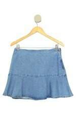 saia jeans Renner feminina azul