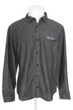 camisa jeans Tng feminina cinza