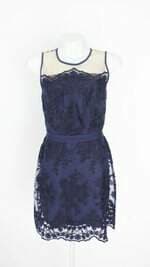 vestido colcci feminino azul com forro e tule