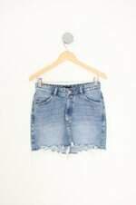 saia jeans zara feminina azul