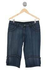 Calça Capri Jeans Ks Feminina Azul