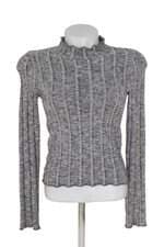 blusa de tricô Zara feminina cinza mescla