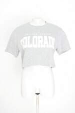 cropped clock house feminino cinza com silk