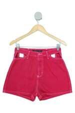 shorts jeans Renner feminino rosa com recortes
