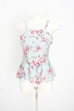 blusa feminina estampada com bojo e peplum