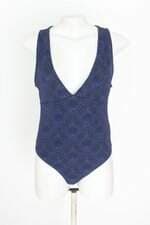 body divided feminino azul com brilho