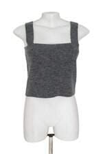 blusa cropped de tricot Renner cinza