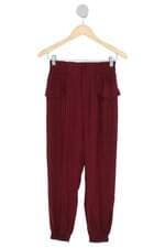 calça de tecido moda inn feminina vermelha