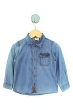camisa jeans Puc kids azul