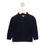camisa polo manga longa Zara kids azul