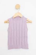 blusa de tricô feminina roxa