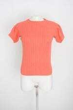 blusa de tricô geciani feminina laranja com pregas