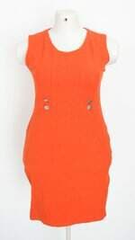 vestido simulassão feminino laranja