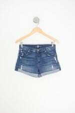 shorts jeans 7 for all mankind  feminino azul
