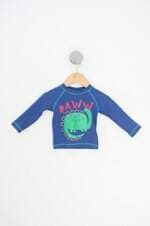 blusa térmica tip top kids azul com silk