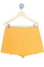 shorts saia Zara feminino amarelo
