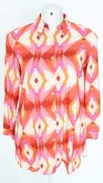camisa dript feminina estampada com fenda
