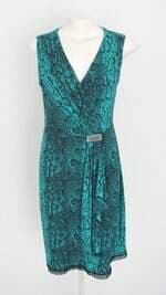vestido ventos modernos feminino estampado com aplique