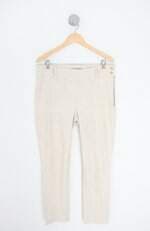 calça de tecido seiki feminina bege